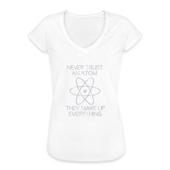Never trust an Atom - Frauen Vintage T-Shirt - Weiß - Vorne