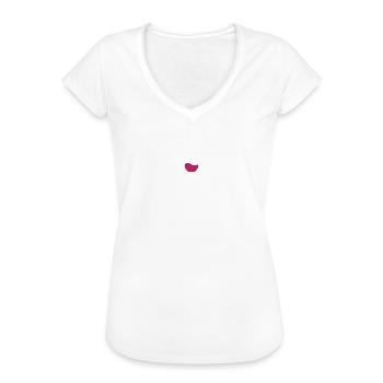 Wein Heartbeat Rotwein Weißwein Weinglas Geschenk - Frauen Vintage T-Shirt - Weiß - Vorne