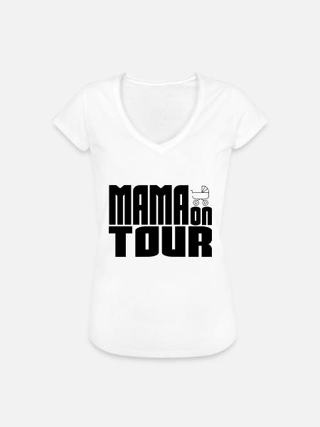 Mama on Tour - Frauen Vintage T-Shirt - Weiß