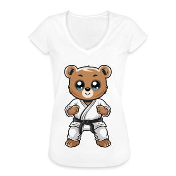 Teddybär Selbstverteidigung - Frauen Vintage T-Shirt - Weiß - Vorne