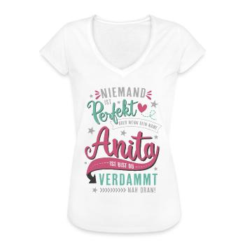 Anita Vorname lustiger Spruch Namenstag Geschenk - Frauen Vintage T-Shirt - Weiß - Vorne