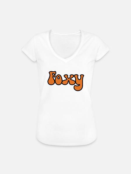 Foxy niedliche Fuchsfuchsfuchsfuchs - Frauen Vintage T-Shirt - Weiß