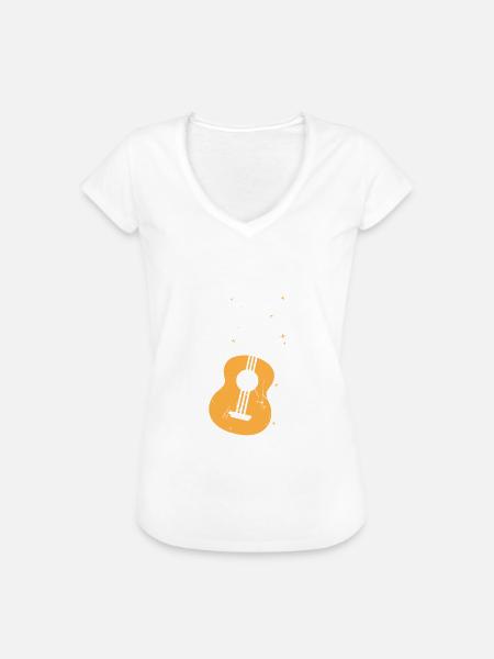 Gitarre - Frauen Vintage T-Shirt - Weiß