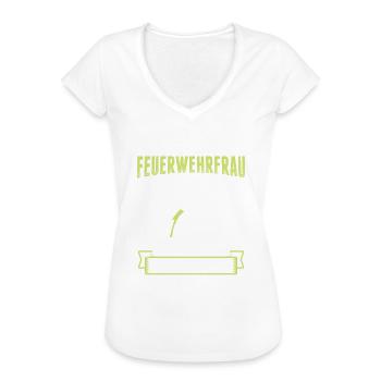 Feuerwehrfrau Habe Recht Freiwillige Feuerwehr - Frauen Vintage T-Shirt - Weiß - Vorne