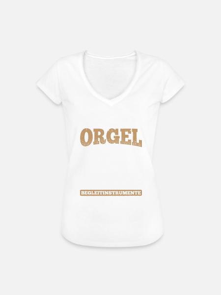 Orgel - Frauen Vintage T-Shirt - Weiß
