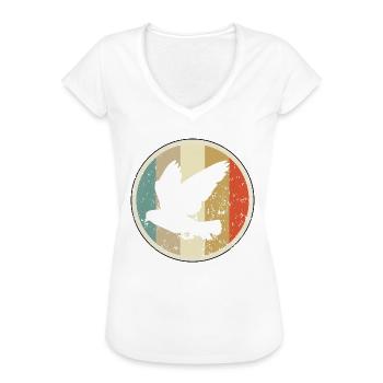 Brieftaube - Frauen Vintage T-Shirt - Weiß - Vorne