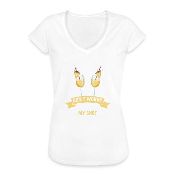 Bier Party Alkohol Shots Feiern Karneval Fasching - Frauen Vintage T-Shirt - Weiß - Vorne
