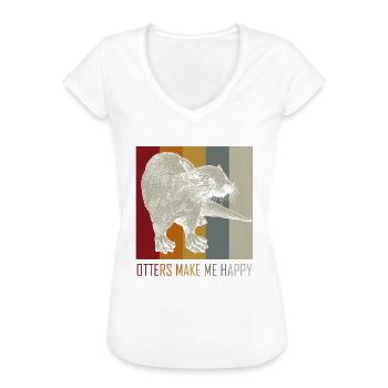 Otter Lieblingstier - Frauen Vintage T-Shirt - Weiß - Vorne