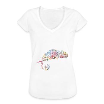 Chamäleon Farben - Frauen Vintage T-Shirt - Weiß - Vorne