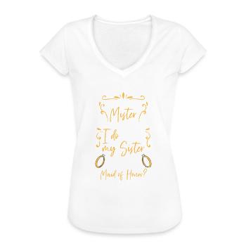 Braut Trauzeugin - Frauen Vintage T-Shirt - Weiß - Vorne