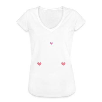 Hier mit möchte Liebe Liebespaar Liebeserklärung - Frauen Vintage T-Shirt - Weiß - Vorne