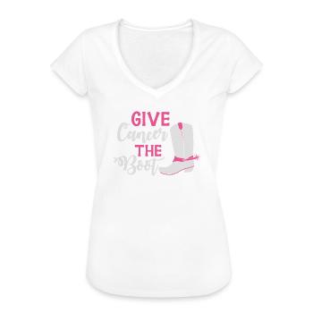 Gib dem Krebs den Laufpass - Frauen Vintage T-Shirt - Weiß - Vorne