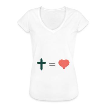 Hoffnung Gott & Christliche Klamotten - Frauen Vintage T-Shirt - Weiß - Vorne - Danielle (179cm)