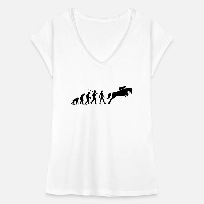 Reiterin Evolution Pferde Frauen Vintage T-Shirt