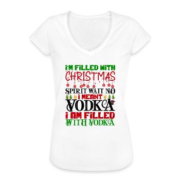 Ugly Christmas Wodka - Frauen Vintage T-Shirt - Weiß - Vorne