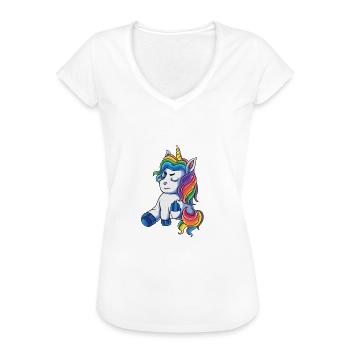 Ich Hasse Menschen Einhorn - Frauen Vintage T-Shirt - Weiß - Vorne
