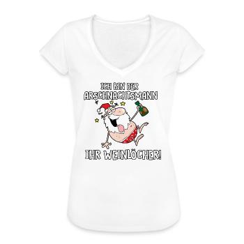 Ich bin der Arschnachtsmann - Frauen Vintage T-Shirt - Weiß - Vorne