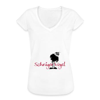 Schräger Vogel - Frauen Vintage T-Shirt - Weiß - Vorne