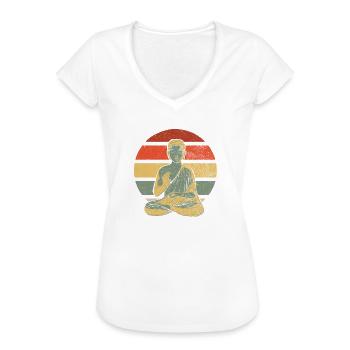 Buddha Buddhist Zen Buddha - Frauen Vintage T-Shirt - Weiß - Vorne