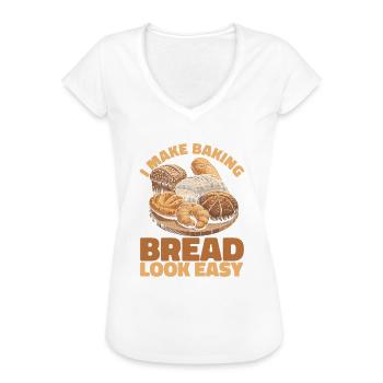 Bäcker - Frauen Vintage T-Shirt - Weiß - Vorne