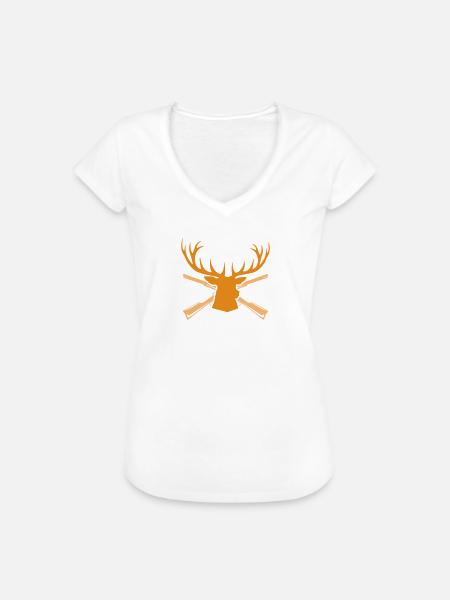 Jägerin Hirschgeweih - Frauen Vintage T-Shirt -