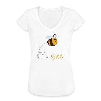 Biene - Frauen Vintage T-Shirt - Weiß - Vorne