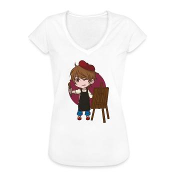 Künstler - Frauen Vintage T-Shirt - Weiß - Vorne