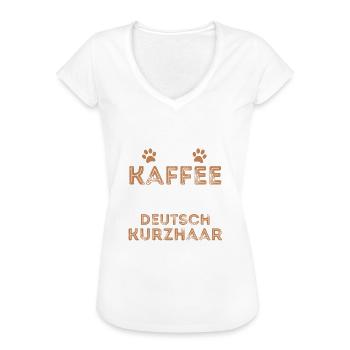 Deutsch Kurzhaar Kaffee Hund Cafe - Frauen Vintage T-Shirt - Weiß - Vorne