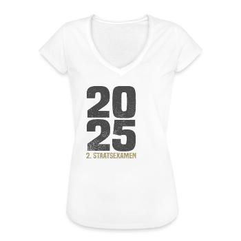 2. Staatsexamen Lehramt Bestanden 2025 - Frauen Vintage T-Shirt - Weiß - Vorne