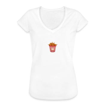 Chicken Wings Fried Chicken And Chicken Nuggets - Frauen Vintage T-Shirt - Weiß - Vorne
