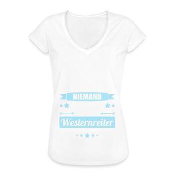 Westernreiter - Frauen Vintage T-Shirt - Weiß - Vorne