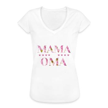 Ich habe 2 Titel Mama und Oma - Frauen Vintage T-Shirt - Weiß - Vorne