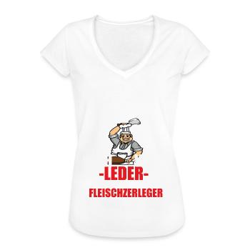 Fleischer Metzger Zerleger Schlachter - Frauen Vintage T-Shirt - Weiß - Vorne
