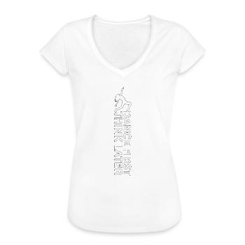 Ballet Ballerina Pole Dancer Line Dance Tap Dance - Frauen Vintage T-Shirt - Weiß - Vorne