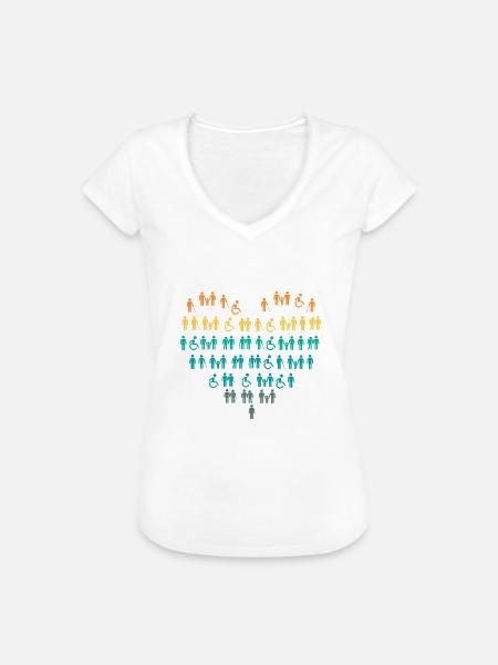 Rollstuhl - Frauen Vintage T-Shirt - Weiß