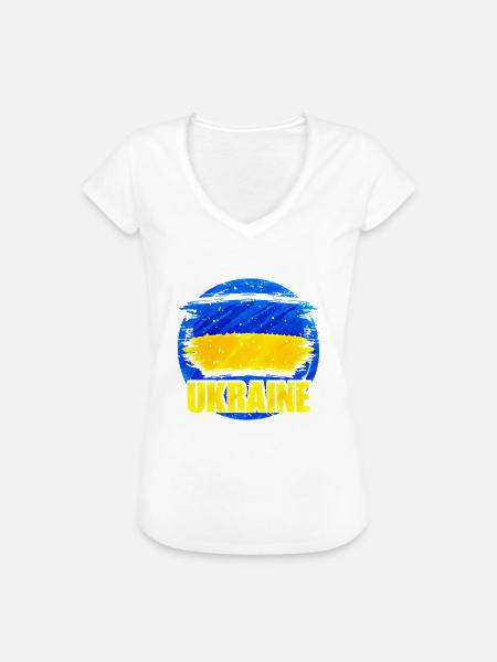 Ukraine - Frauen Vintage T-Shirt - Weiß