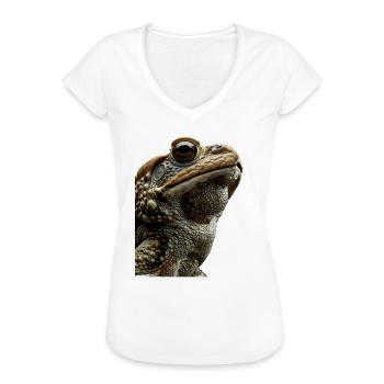 Kröte - Frauen Vintage T-Shirt - Weiß - Vorne