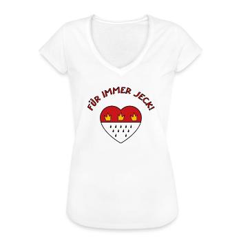 Karneval Kostüm Kölle Alaaf Wappen Dom Köln - Frauen Vintage T-Shirt - Weiß - Vorne - Danielle (179cm)