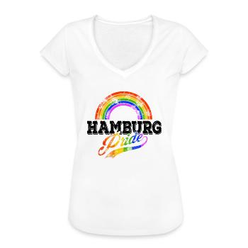 Pride Hamburg - Frauen Vintage T-Shirt - Weiß - Vorne - Danielle (179cm)