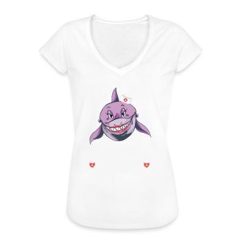 Hai Lerin Lustiges Hai Motiv Heilerin Ärztin - Frauen Vintage T-Shirt - Weiß - Vorne