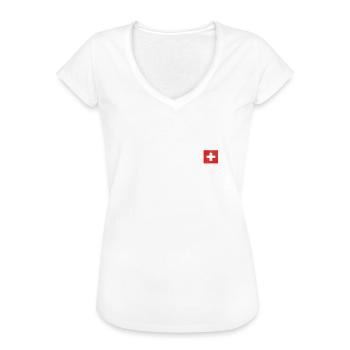 Swiss Made Schweiz CH Schweizer Swiss Switzerland - Frauen Vintage T-Shirt - Weiß - Vorne