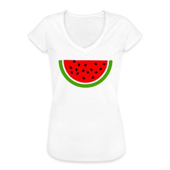 Wassermelone - Frauen Vintage T-Shirt - Weiß - Vorne