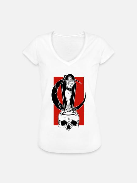 Vampir - Frauen Vintage T-Shirt - Weiß