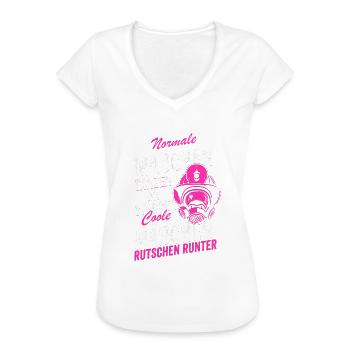 Feuerwehrfrau Feuerwehrhelm Mädchen Krönchen - Frauen Vintage T-Shirt - Weiß - Vorne