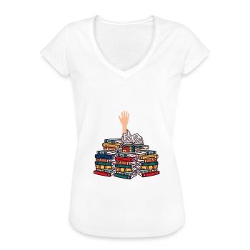 Nur noch ein Buch versprochen Book Nerd Bücherwurm - Frauen Vintage T-Shirt - Weiß - Vorne