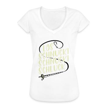 Biersexueller Angler lustig Angeln Sprüche - Frauen Vintage T-Shirt - Weiß - Vorne