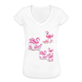 mud running mud run girl - Frauen Vintage T-Shirt - Weiß - Vorne