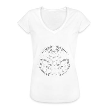 Skull mit Pentagramm Workout Hantel Bodybuilding - Frauen Vintage T-Shirt - Weiß - Vorne