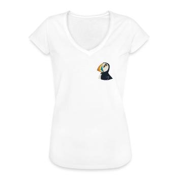 Papageientaucher Seevögel Puffin - Frauen Vintage T-Shirt - Weiß - Vorne