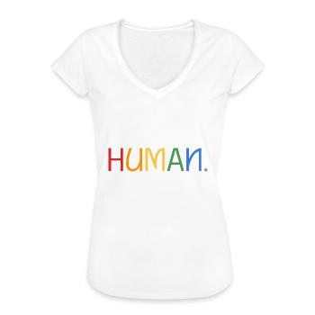 Human-Mensch-Pride - Frauen Vintage T-Shirt - Weiß - Vorne